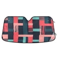 thumbnail image 1 of Yayeee Car Windshield Sun Shade Universal Fit Front Visor Protector, Pink Geometric, 1 of 8