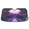 thumbnail image 1 of Yayeee Car Windshield Sun Shade Universal Fit Front Visor Protector, Pink Road, 1 of 8