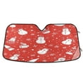 thumbnail image 1 of Yayeee Car Windshield Sun Shade Universal Fit Front Visor Protector, Red Snowman, 1 of 8