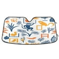thumbnail image 1 of Yayeee Car Windshield Sun Shade Universal Fit Front Visor Protector, Tropical Jungle Vibes, 1 of 8