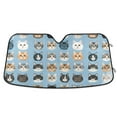 thumbnail image 1 of Yayeee Car Windshield Sun Shade Universal Fit Front Visor Protector, Vibrant Cute Cat, 1 of 8