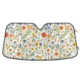 thumbnail image 1 of Yayeee Car Windshield Sun Shade Universal Fit Front Visor Protector, Watercolor Wildflowers Pattern, 1 of 8