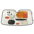 thumbnail image 1 of Yayeee Car Windshield Sun Shade Universal Fit Front Visor Protector, White Abstract Shapes, 1 of 8