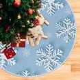 thumbnail image 1 of Yayeee Christmas Tree Skirt 35 inches for Xmas Tree Holiday Party Decoration, Blue Snowflake, 1 of 6