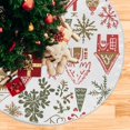 thumbnail image 1 of Yayeee Christmas Tree Skirt 35 inches for Xmas Tree Holiday Party Decoration, Brown Nordic Christmas House, 1 of 6