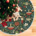 thumbnail image 1 of Yayeee Christmas Tree Skirt 35 inches for Xmas Tree Holiday Party Decoration, Forest Mushroom Pattern, 1 of 6