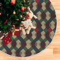 thumbnail image 1 of Yayeee Christmas Tree Skirt 35 inches for Xmas Tree Holiday Party Decoration, Green Tartan Pattern, 1 of 6
