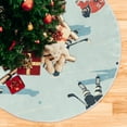 thumbnail image 1 of Yayeee Christmas Tree Skirt 35 inches for Xmas Tree Holiday Party Decoration, Ice Play, 1 of 6