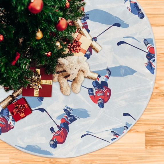 Yayeee Christmas Tree Skirt 35 inches for Xmas Tree Holiday Party Decoration, Ice Rink