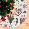 thumbnail image 1 of Yayeee Christmas Tree Skirt 35 inches for Xmas Tree Holiday Party Decoration, White Nordic Christmas House, 1 of 6