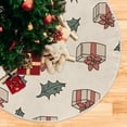 thumbnail image 1 of Yayeee Christmas Tree Skirt 47 inches for Xmas Tree Holiday Party Decoration, Beige Christmas Gift Pattern, 1 of 6