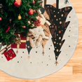 thumbnail image 1 of Yayeee Christmas Tree Skirt 47 inches for Xmas Tree Holiday Party Decoration, Beige Christmas Trees, 1 of 6