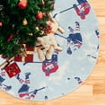 thumbnail image 1 of Yayeee Christmas Tree Skirt 47 inches for Xmas Tree Holiday Party Decoration, Blue Ice Hockey, 1 of 6