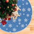 thumbnail image 1 of Yayeee Christmas Tree Skirt 47 inches for Xmas Tree Holiday Party Decoration, Blue Snowflake Pattern, 1 of 6