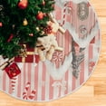thumbnail image 1 of Yayeee Christmas Tree Skirt 47 inches for Xmas Tree Holiday Party Decoration, Light Pink Gingerbread Houses, 1 of 6