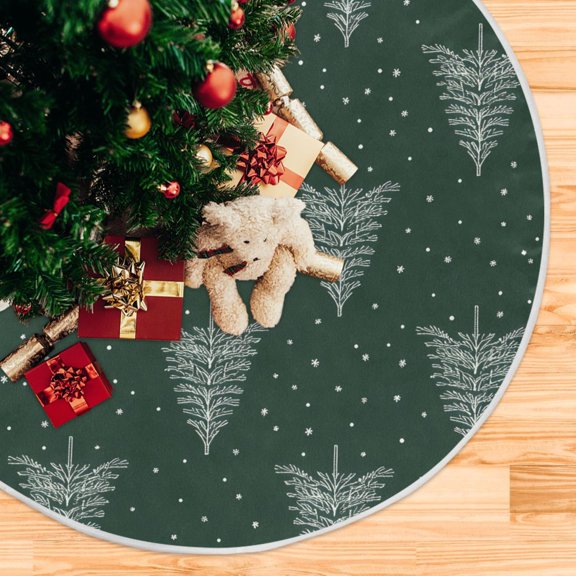 Yayeee Christmas Tree Skirt 47 inches for Xmas Tree Holiday Party Decoration, New Year Tree Pattern
