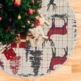 thumbnail image 1 of Yayeee Christmas Tree Skirt 47 inches for Xmas Tree Holiday Party Decoration, Red Deer, 1 of 6