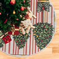 thumbnail image 1 of Yayeee Christmas Tree Skirt 47 inches for Xmas Tree Holiday Party Decoration, Stripes Trees, 1 of 6