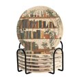 thumbnail image 1 of Yayeee 6 PCS Drink Coasters with Holder Set Woven Absorbent Round Tabletop Hot Pad, Shelf Plants, 1 of 7