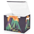 thumbnail image 1 of Yayeee Collapsible Cube Storage Bin with Lid Fabric Closet Decorative Basket with Handles, Abstract Animals, 1 of 7