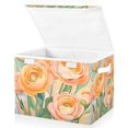 thumbnail image 1 of Yayeee Collapsible Cube Storage Bin with Lid Fabric Closet Decorative Basket with Handles, Abstract Floral Art, 1 of 7