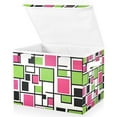 thumbnail image 1 of Yayeee Collapsible Cube Storage Bin with Lid Fabric Closet Decorative Basket with Handles, Abstract Geometric, 1 of 7