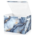 thumbnail image 1 of Yayeee Collapsible Cube Storage Bin with Lid Fabric Closet Decorative Basket with Handles, Abstract Marble Pattern, 1 of 7