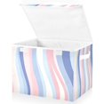 thumbnail image 1 of Yayeee Collapsible Cube Storage Bin with Lid Fabric Closet Decorative Basket with Handles, Abstract Pink, 1 of 7
