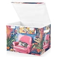 thumbnail image 1 of Yayeee Collapsible Cube Storage Bin with Lid Fabric Closet Decorative Basket with Handles, Art Cat, 1 of 7