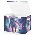 thumbnail image 1 of Yayeee Collapsible Cube Storage Bin with Lid Fabric Closet Decorative Basket with Handles, Astronaut Pattern, 1 of 7