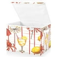 thumbnail image 1 of Yayeee Collapsible Cube Storage Bin with Lid Fabric Closet Decorative Basket with Handles, Beach Crab, 1 of 7