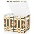 thumbnail image 1 of Yayeee Collapsible Cube Storage Bin with Lid Fabric Closet Decorative Basket with Handles, Beige Geometric, 1 of 7