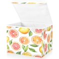 thumbnail image 1 of Yayeee Collapsible Cube Storage Bin with Lid Fabric Closet Decorative Basket with Handles, Candy Orange, 1 of 7