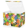 thumbnail image 1 of Yayeee Collapsible Cube Storage Bin with Lid Fabric Closet Decorative Basket with Handles, Cartoon Birds Pattern, 1 of 7