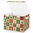thumbnail image 1 of Yayeee Collapsible Cube Storage Bin with Lid Fabric Closet Decorative Basket with Handles, Christmas Plaid Pattern, 1 of 7