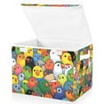 thumbnail image 1 of Yayeee Collapsible Cube Storage Bin with Lid Fabric Closet Decorative Basket with Handles, Colorful Birds Pattern, 1 of 7
