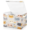 thumbnail image 1 of Yayeee Collapsible Cube Storage Bin with Lid Fabric Closet Decorative Basket with Handles, Cute Cartoon Cat, 1 of 7