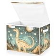 thumbnail image 1 of Yayeee Collapsible Cube Storage Bin with Lid Fabric Closet Decorative Basket with Handles, Dinosaur with Stars, 1 of 7