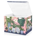 thumbnail image 1 of Yayeee Collapsible Cube Storage Bin with Lid Fabric Closet Decorative Basket with Handles, Floral Vase, 1 of 7