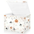 thumbnail image 1 of Yayeee Collapsible Cube Storage Bin with Lid Fabric Closet Decorative Basket with Handles, Ghost Design, 1 of 7