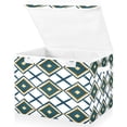 thumbnail image 1 of Yayeee Collapsible Cube Storage Bin with Lid Fabric Closet Decorative Basket with Handles, Gold Geometric Pattern, 1 of 7