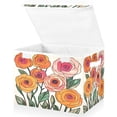 thumbnail image 1 of Yayeee Collapsible Cube Storage Bin with Lid Fabric Closet Decorative Basket with Handles, Hand Drawn Floral, 1 of 7