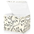 thumbnail image 1 of Yayeee Collapsible Cube Storage Bin with Lid Fabric Closet Decorative Basket with Handles, Leaves Pattern, 1 of 7
