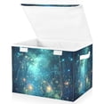 thumbnail image 1 of Yayeee Collapsible Cube Storage Bin with Lid Fabric Closet Decorative Basket with Handles, Magical Forest Glowing Lights, 1 of 7