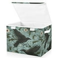 thumbnail image 1 of Yayeee Collapsible Cube Storage Bin with Lid Fabric Closet Decorative Basket with Handles, Mystic Crows Pattern, 1 of 7