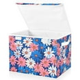 thumbnail image 1 of Yayeee Collapsible Cube Storage Bin with Lid Fabric Closet Decorative Basket with Handles, Pink Flowers Pattern, 1 of 7