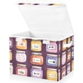 thumbnail image 1 of Yayeee Collapsible Cube Storage Bin with Lid Fabric Closet Decorative Basket with Handles, Purple Jam, 1 of 7