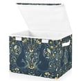 thumbnail image 1 of Yayeee Collapsible Cube Storage Bin with Lid Fabric Closet Decorative Basket with Handles, Shadowy Forest Pattern, 1 of 7