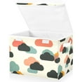 thumbnail image 1 of Yayeee Collapsible Cube Storage Bin with Lid Fabric Closet Decorative Basket with Handles, Simple Clouds, 1 of 7