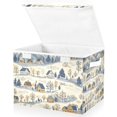 thumbnail image 1 of Yayeee Collapsible Storage Bin with Lid Fabric Closet Decorative Basket with Handles, Snowy Mountains, 1 of 7